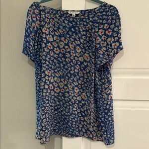 Cabi Floral Blue Women's Top